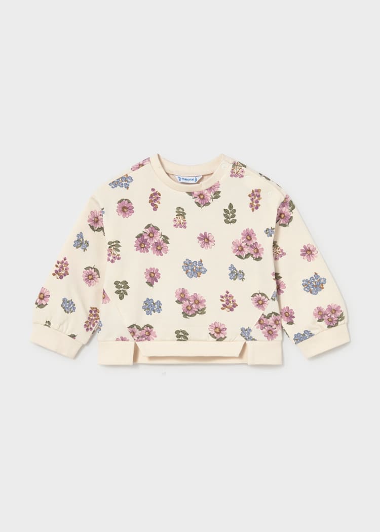 Sudadera Flores Bebe