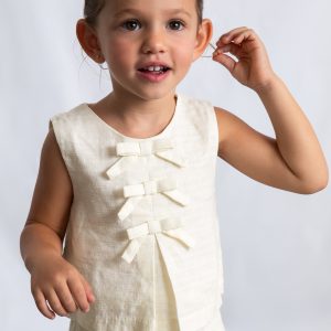 Top Lazos Efecto Lino Mayoral